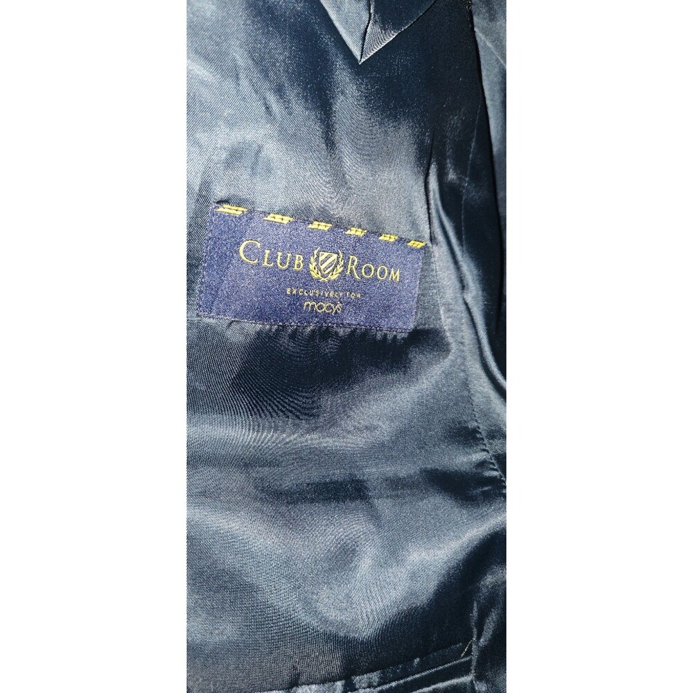 Club Room Men's Microsuede Sport Coat Blazer Blue 40R 🔥🔥 - Picture 4 of 8